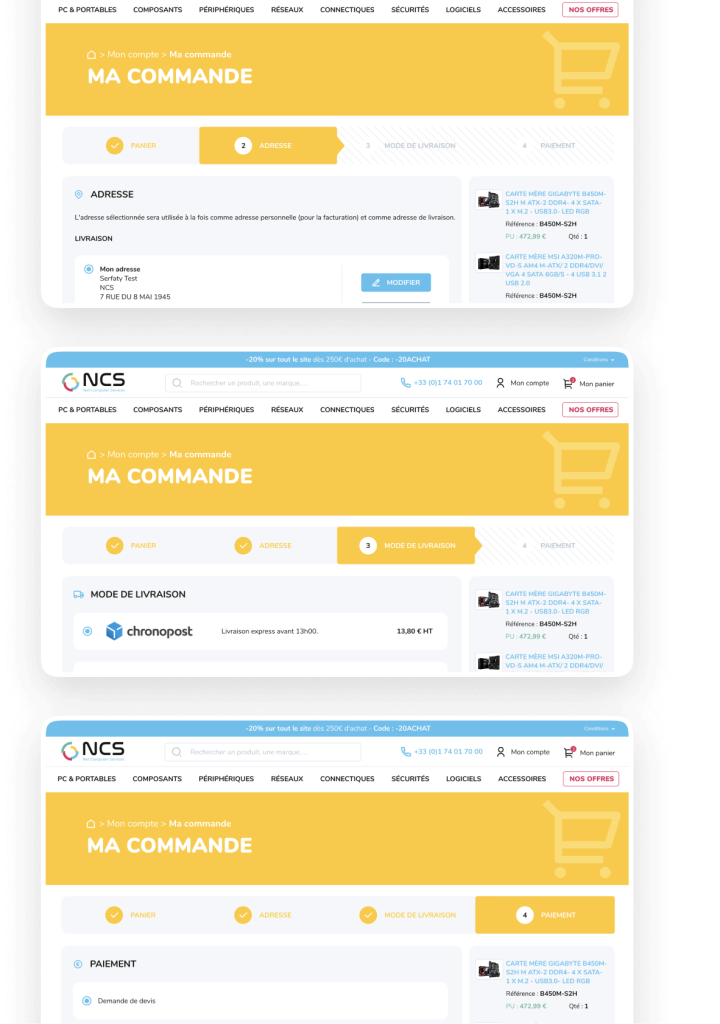 Exemple de fonctionnalité NCS de Mayasquad