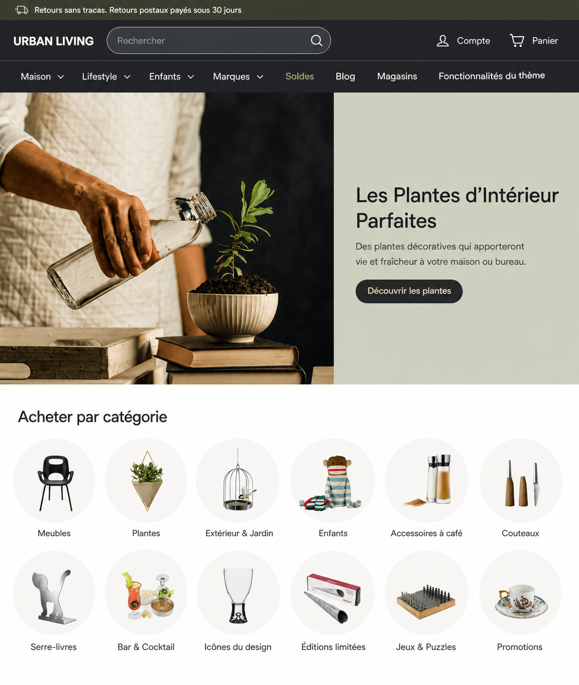 Réalisation boutique Shopify e-commerce
