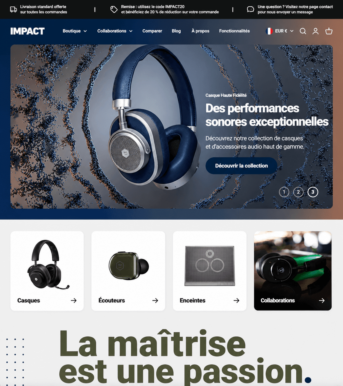Réalisation boutique Shopify