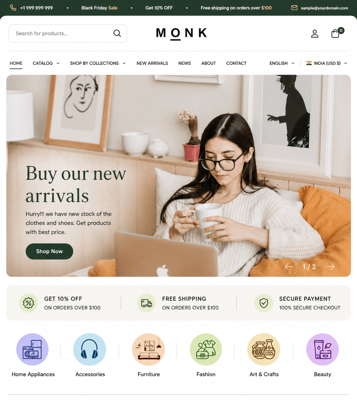 Réalisation boutique Shopify