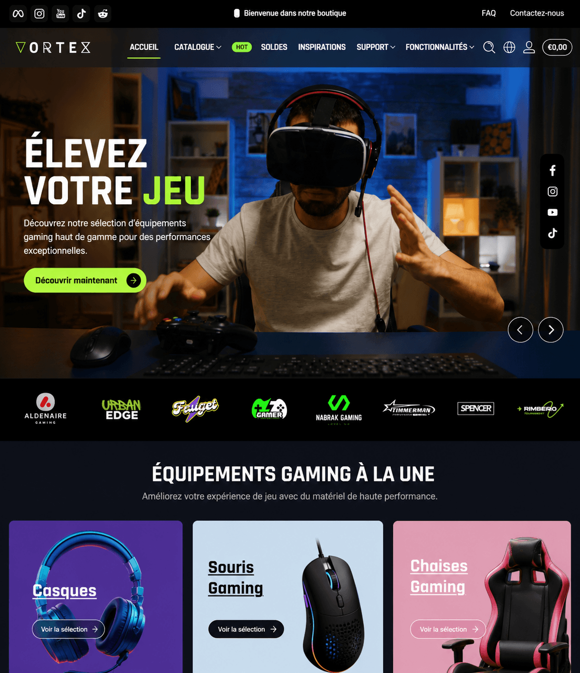 Réalisation boutique Shopify