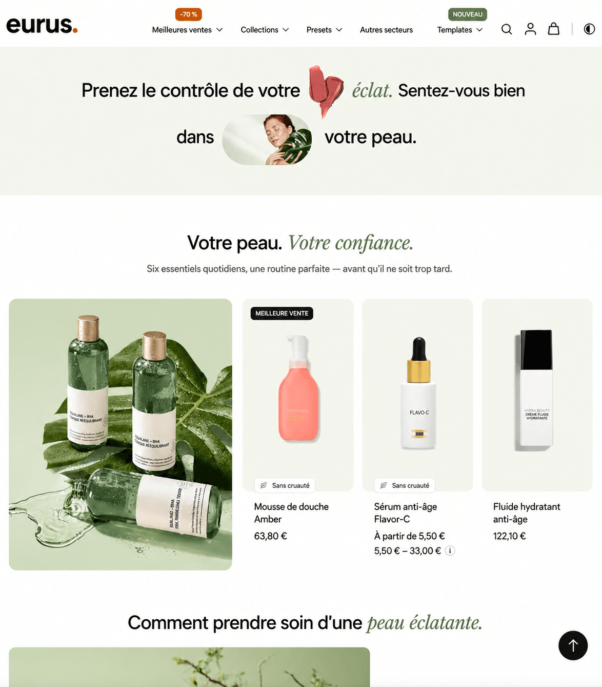 Réalisation boutique Shopify e-commerce