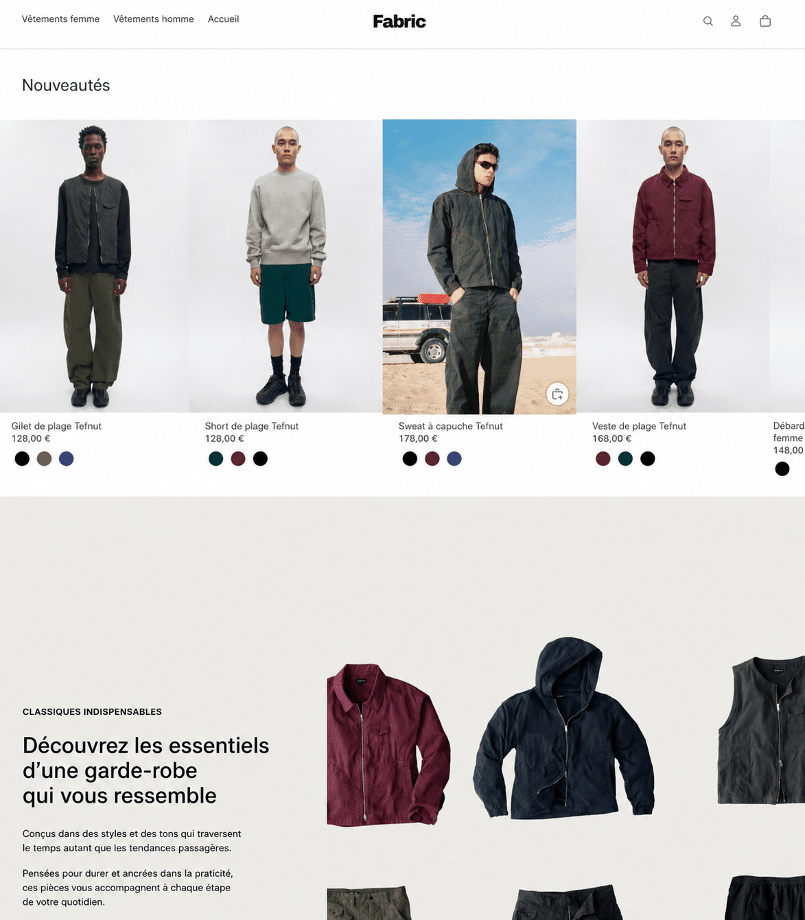 Réalisation boutique Shopify e-commerce mode