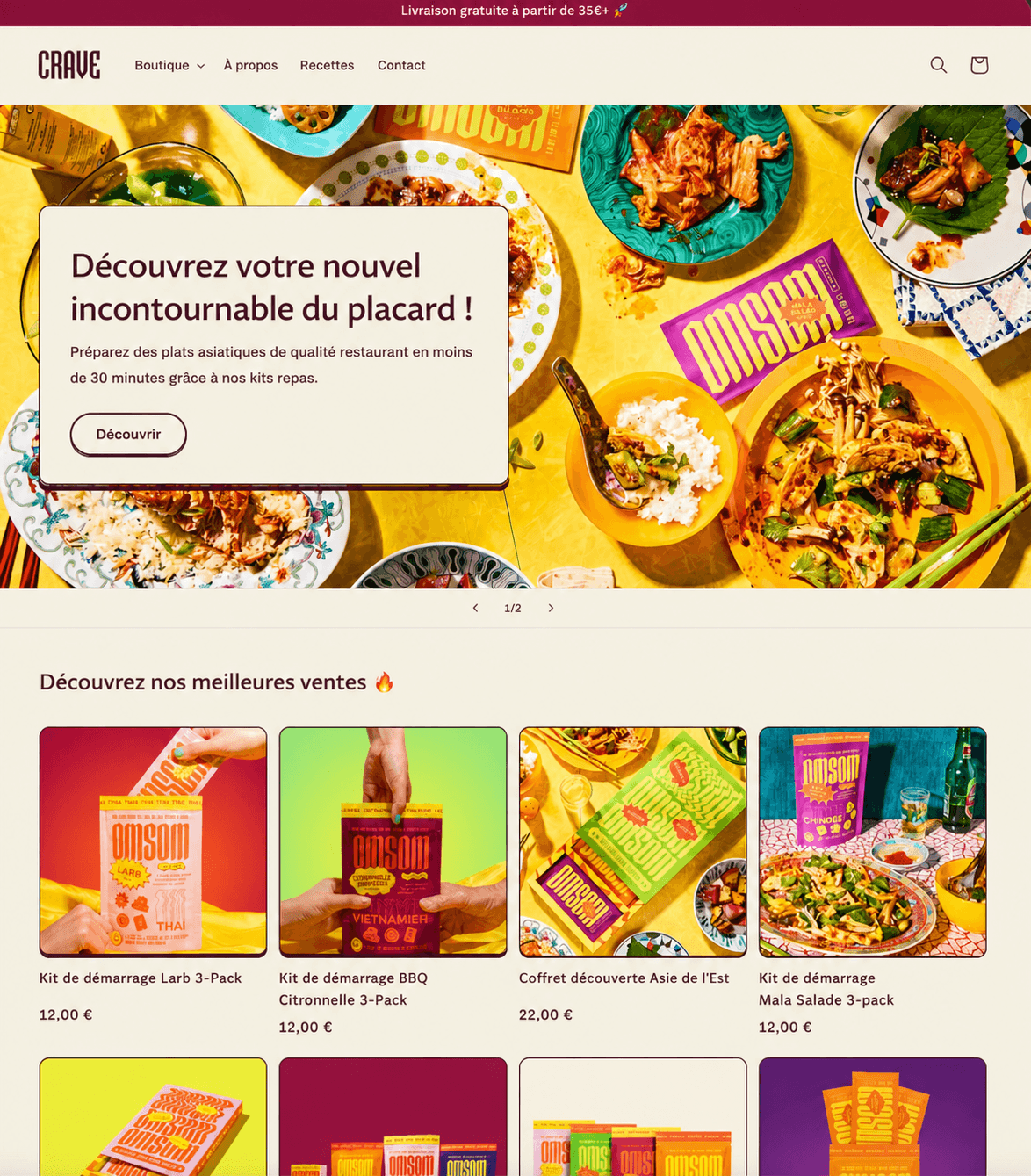 Réalisation boutique Shopify e-commerce maison