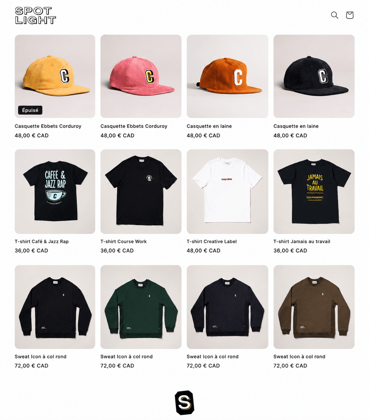 Réalisation boutique Shopify e-commerce premium
